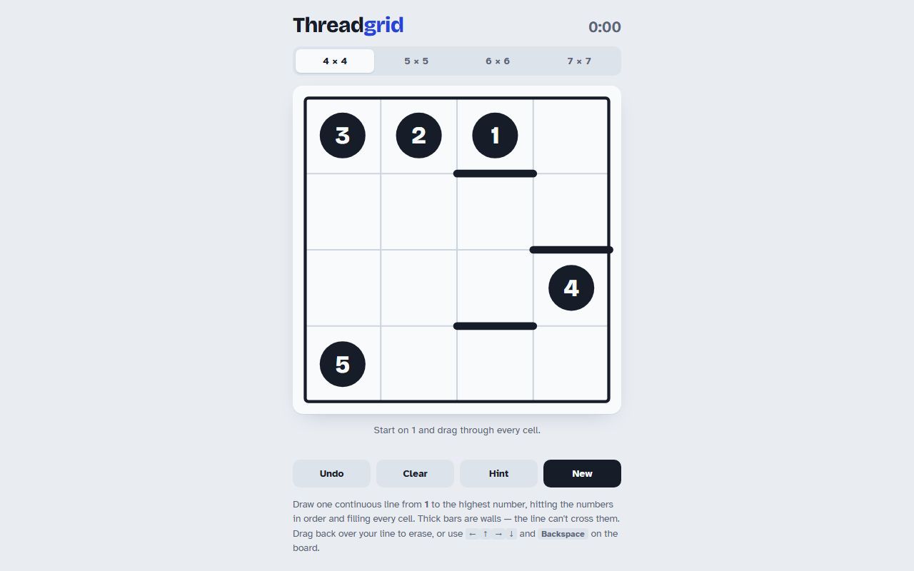 Threadgrid board